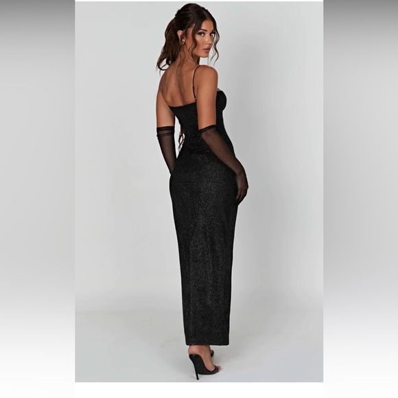 BABYBOO- TRIXIE MAXI DRESS- BLACK SPARKLE - Picture 3 of 4